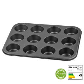 Forma Antiaderente para Cupcakes 12 unidades